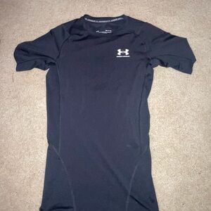 Under Armour compression shirt, black.